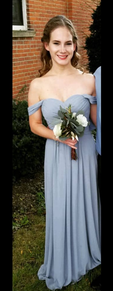 Azazie Corin in Dusty Blue